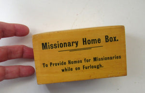 Strangely Topical. Vintage MISSIONARY Fruitwood Collection Box