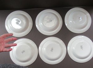 ERIC RAVILIOUS. Vintage 1950s Wedgwood SIX SOUP BOWLS. Persephone / Harvest Festival Pattern