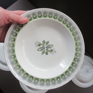 ERIC RAVILIOUS. Vintage 1950s Wedgwood SIX SOUP BOWLS. Persephone / Harvest Festival Pattern