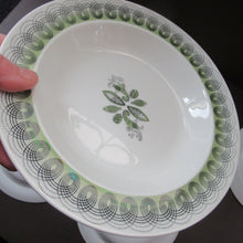 Load image into Gallery viewer, ERIC RAVILIOUS. Vintage 1950s Wedgwood SIX SOUP BOWLS. Persephone / Harvest Festival Pattern
