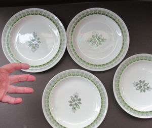 ERIC RAVILIOUS. Vintage 1950s Wedgwood FOUR DESSERT PLATES. Persephone / Harvest Festival Pattern