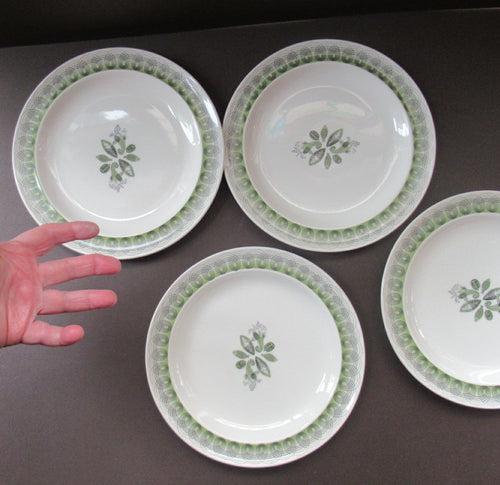 ERIC RAVILIOUS. Vintage 1950s Wedgwood FOUR DESSERT PLATES. Persephone / Harvest Festival Pattern