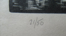 Load image into Gallery viewer, 1930s Art Deco Wood Engraving Graham Dudley Page Trafalgar Square Skysigns
