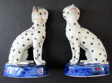 Load image into Gallery viewer, Antique Staffordshire Pair of Dalmatian Dogs
