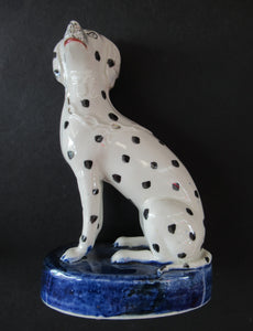 Antique Staffordshire Pair of Dalmatian Dogs