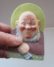 Load image into Gallery viewer, Antique Porcelain SMOKING Head Ashtray and Match Holder by Schafer &amp; Vater. SAINT PETER

