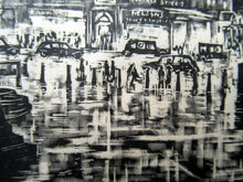 Load image into Gallery viewer, 1930s Art Deco Wood Engraving Graham Dudley Page Trafalgar Square Skysigns
