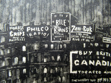 Load image into Gallery viewer, 1930s Art Deco Wood Engraving Graham Dudley Page Trafalgar Square Skysigns
