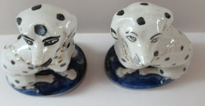 Antique Staffordshire Pair of Dalmatian Dogs
