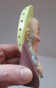 Antique Porcelain SMOKING Head Ashtray and Match Holder by Schafer & Vater. SAINT PETER