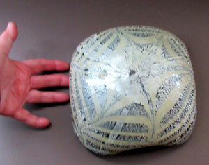 1940s Zebrati Murano Glass Bowl with Spider's Web. Barovier & Toso