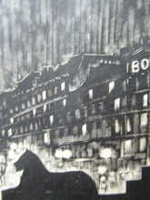 Load image into Gallery viewer, 1930s Art Deco Wood Engraving Graham Dudley Page Trafalgar Square Skysigns
