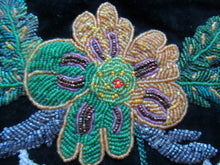 Load image into Gallery viewer, Antique 1880s Black Velvet and Beadwork Tea Cosy
