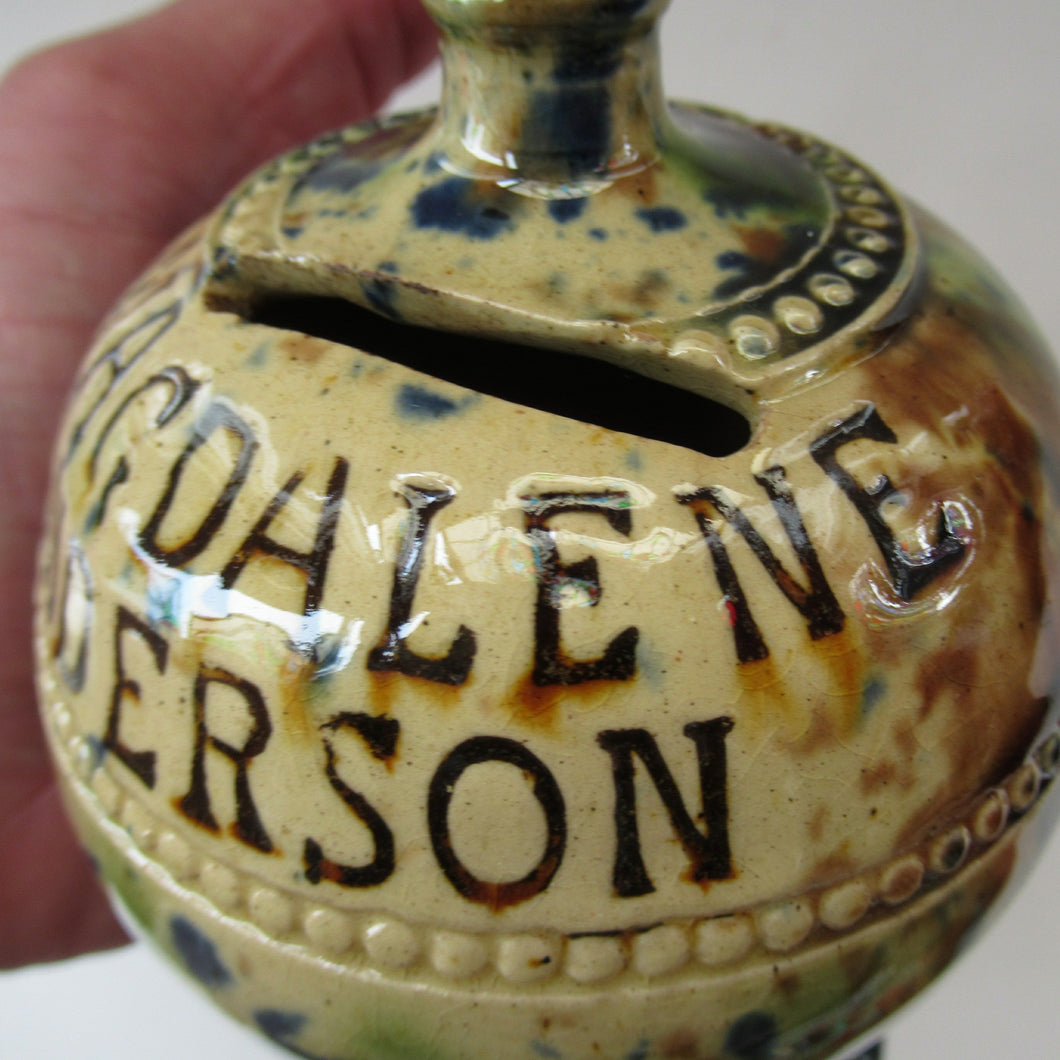 Scottish Pottery Kirkcaldy Antique Pirlie Money Box Bank