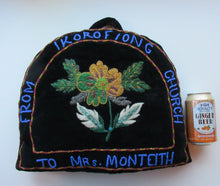 Load image into Gallery viewer, Antique 1880s Black Velvet and Beadwork Tea Cosy
