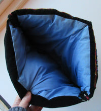 Load image into Gallery viewer, Antique 1880s Black Velvet and Beadwork Tea Cosy
