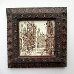 Victorian Mintons Tile. Cardinal Beaton's House in Edinburgh