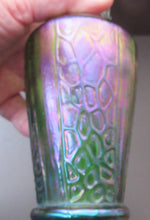 Load image into Gallery viewer, Antique Art Nouveau Kralik Iridescent Metal Glass Vases, Probably by Carl Stolzle
