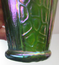 Load image into Gallery viewer, Antique Art Nouveau Kralik Iridescent Metal Glass Vases, Probably by Carl Stolzle
