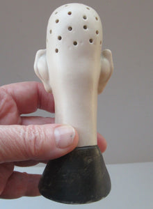 Schafer and Vater Novelty Cigar Ashtray and Match Holder. Grumpy Man Head