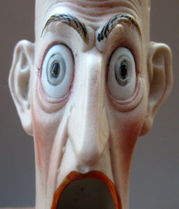 Schafer and Vater Novelty Cigar Ashtray and Match Holder. Grumpy Man Head