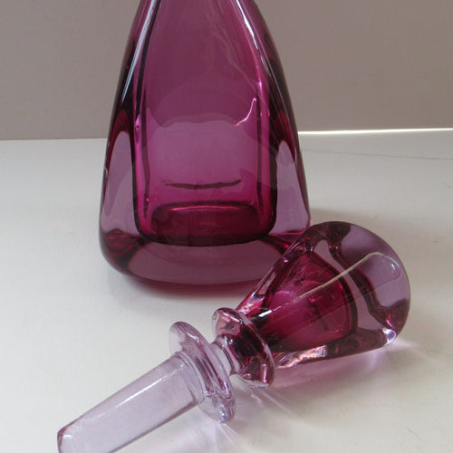 VENETIAN GLASS Cologne Bottle with Red Foil Hans Geismar Ltd (Importer) Label