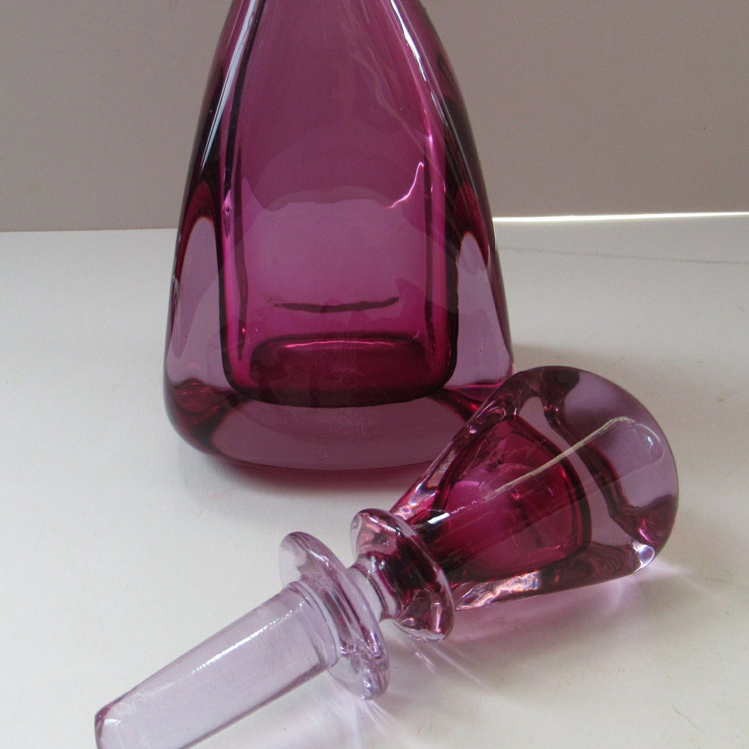 VENETIAN GLASS Cologne Bottle with Red Foil Hans Geismar Ltd (Importer) Label