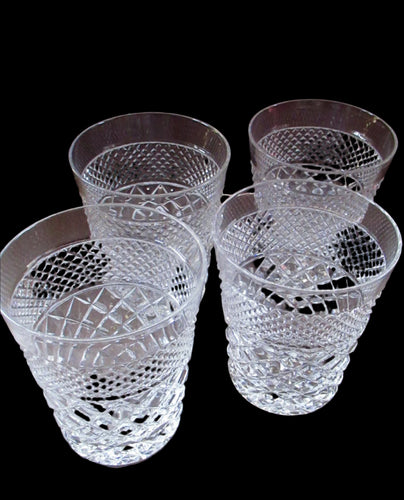 Matching Set of Four Stuart Crystal Tumblers  Braemar Sandringham