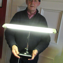Load image into Gallery viewer, 1960s Japanese Extra Long Shade Desk Lamp Piano Lamp. Space Age
