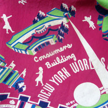 Load image into Gallery viewer, Rare 1939 New York International World&#39;s Fair Souvenir Art Deco Scarf
