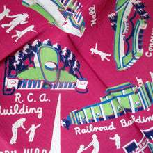 Load image into Gallery viewer, Rare 1939 New York International World&#39;s Fair Souvenir Art Deco Scarf
