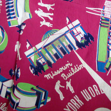 Load image into Gallery viewer, Rare 1939 New York International World&#39;s Fair Souvenir Art Deco Scarf
