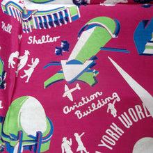 Load image into Gallery viewer, Rare 1939 New York International World&#39;s Fair Souvenir Art Deco Scarf
