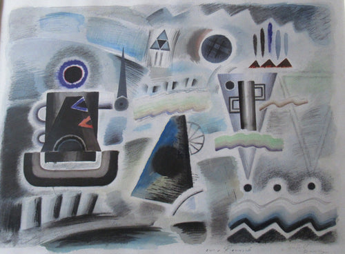 Scottish Art Watercolour Constuctivist Art After Lissitzky Over Rannoch James Campell Brady