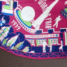 Load image into Gallery viewer, Rare 1939 New York International World&#39;s Fair Souvenir Art Deco Scarf
