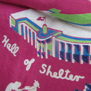 Rare 1939 New York International World's Fair Souvenir Art Deco Scarf