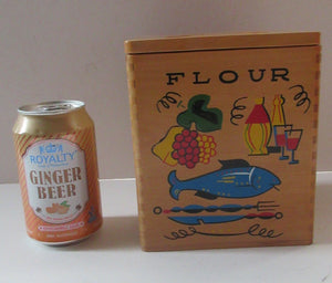 1950's INTERSTACKING Wooden Food Kitchen Storage boxes.