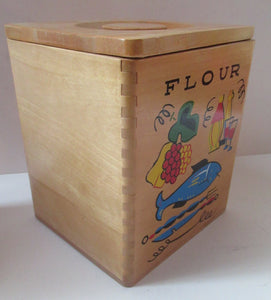 1950's INTERSTACKING Wooden Food Kitchen Storage boxes.