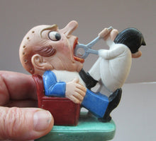 Load image into Gallery viewer, Antique Porcelain SMOKING Ashtray and Match Holder by Schafer &amp; Vater. DENTIST

