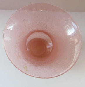 1930s Art Deco Heavy Bubble Glass Vase. Possibly John Walsh Walsh