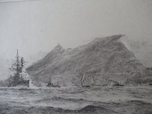 Load image into Gallery viewer, ORIGINAL ETCHING: William Lionel Wyllie (1851 – 1931). The Rock of Gibraltar. Pencil Signed
