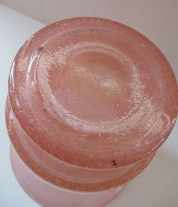 1930s Art Deco Heavy Bubble Glass Vase. Possibly John Walsh Walsh