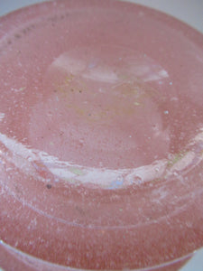 1930s Art Deco Heavy Bubble Glass Vase. Possibly John Walsh Walsh