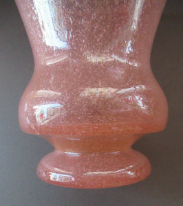 1930s Art Deco Heavy Bubble Glass Vase. Possibly John Walsh Walsh