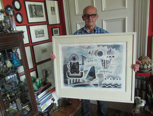 Scottish Art Watercolour Constuctivist Art After Lissitzky Over Rannoch James Campell Brady