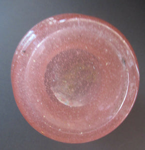1930s Art Deco Heavy Bubble Glass Vase. Possibly John Walsh Walsh