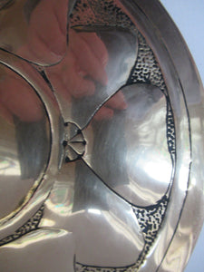 Antique Arts and Crafts Brass Wall Sconce with Candle Holder. Simple Sunflower Design