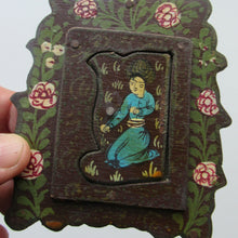 Load image into Gallery viewer, Persian Qajar Paper Mache Antique Wall Mirror
