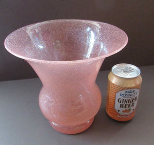 1930s Art Deco Heavy Bubble Glass Vase. Possibly John Walsh Walsh