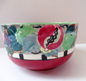1935 Bough Pottery Bowl. Summer Fruits Rich Amour